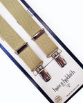 Adjustable Clip Slim Bracers - Beige Silver