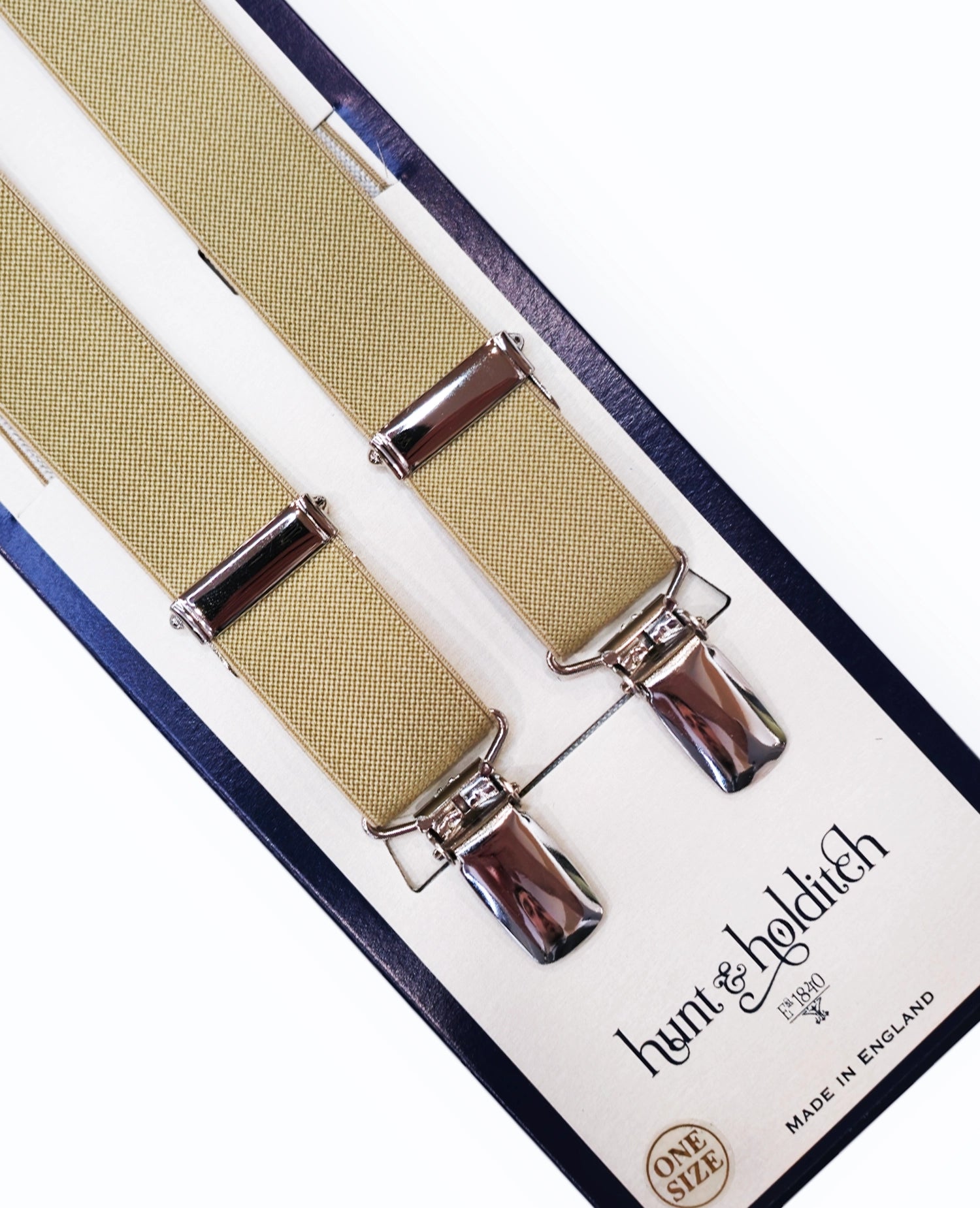 Adjustable Clip Slim Bracers - Beige Silver