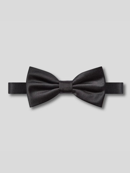 Satin Clip-On Bow Tie - Black