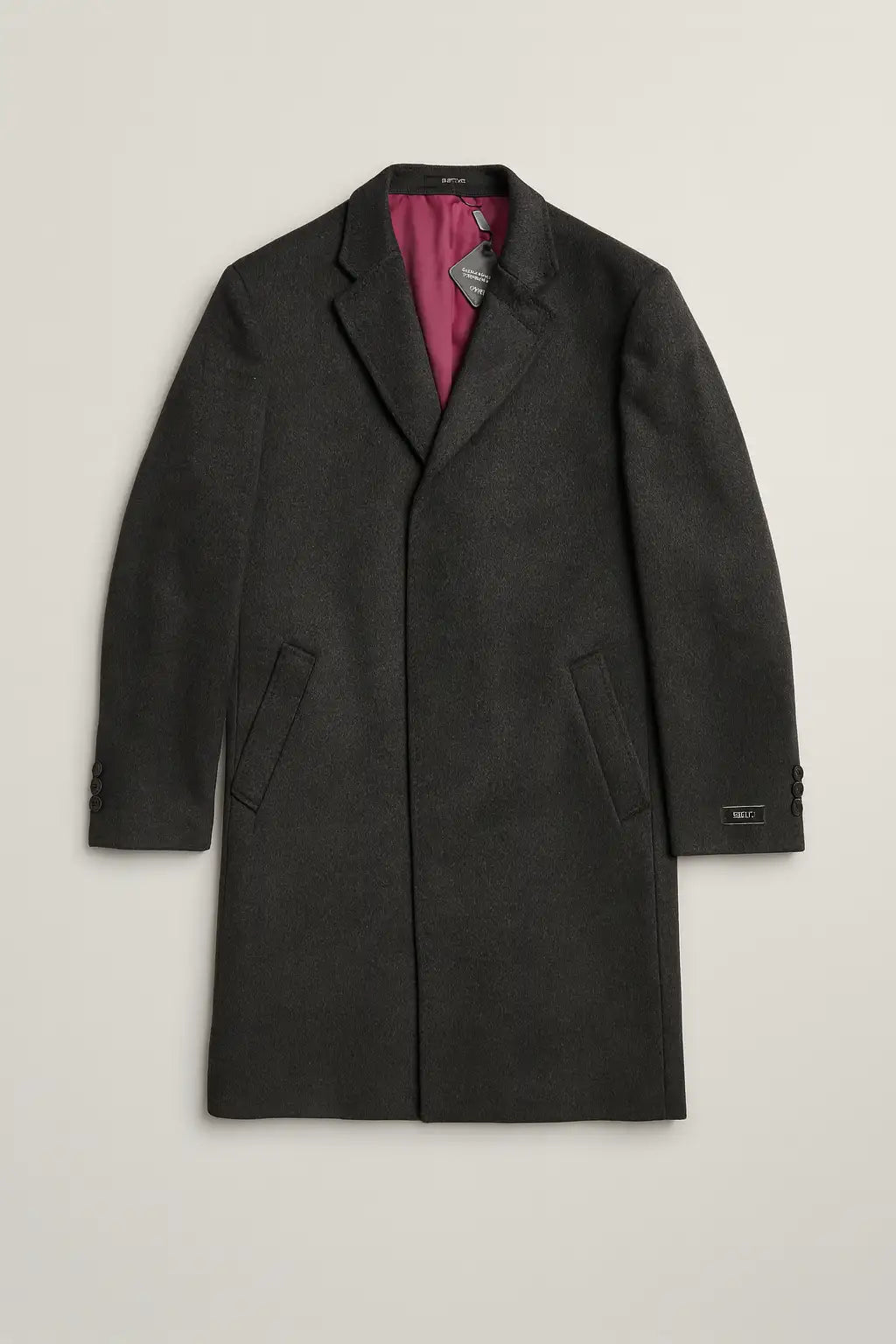 Bremner Wool-Cashmere Blend Overcoat - Charcoal