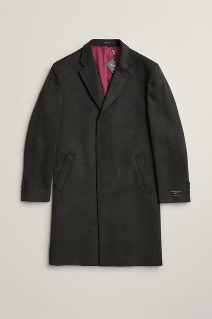 Bremner Wool-Cashmere Blend Overcoat - Charcoal