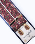 Adjustable Clip Bracers - Burgundy Paisley
