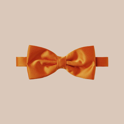 Satin Clip-On Bow Tie - Burnt Orange