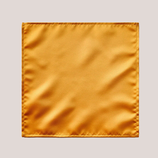 Plain Satin Hankie - Burnt Orange