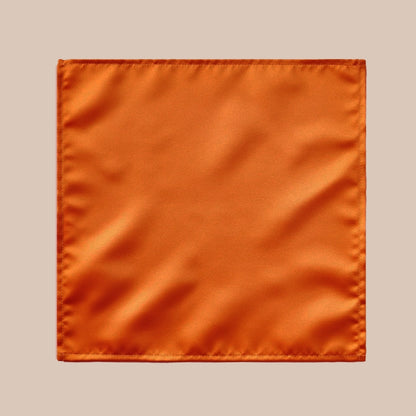 Plain Satin Hankie - Burnt Orange