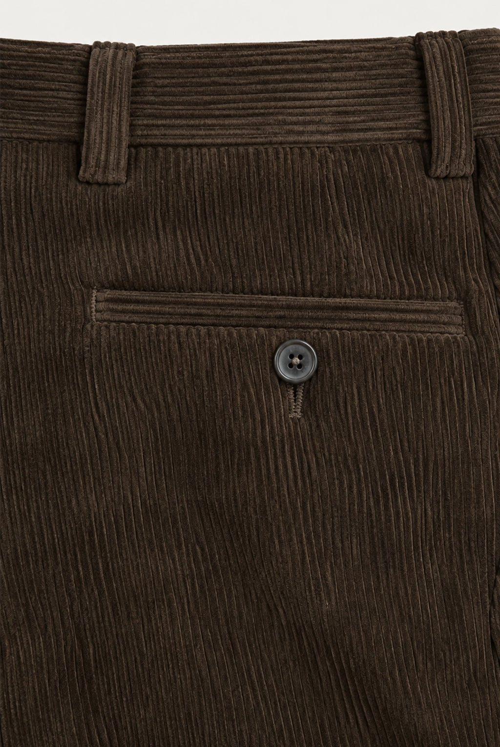 Straight Fit Corduroy Trousers - Brown