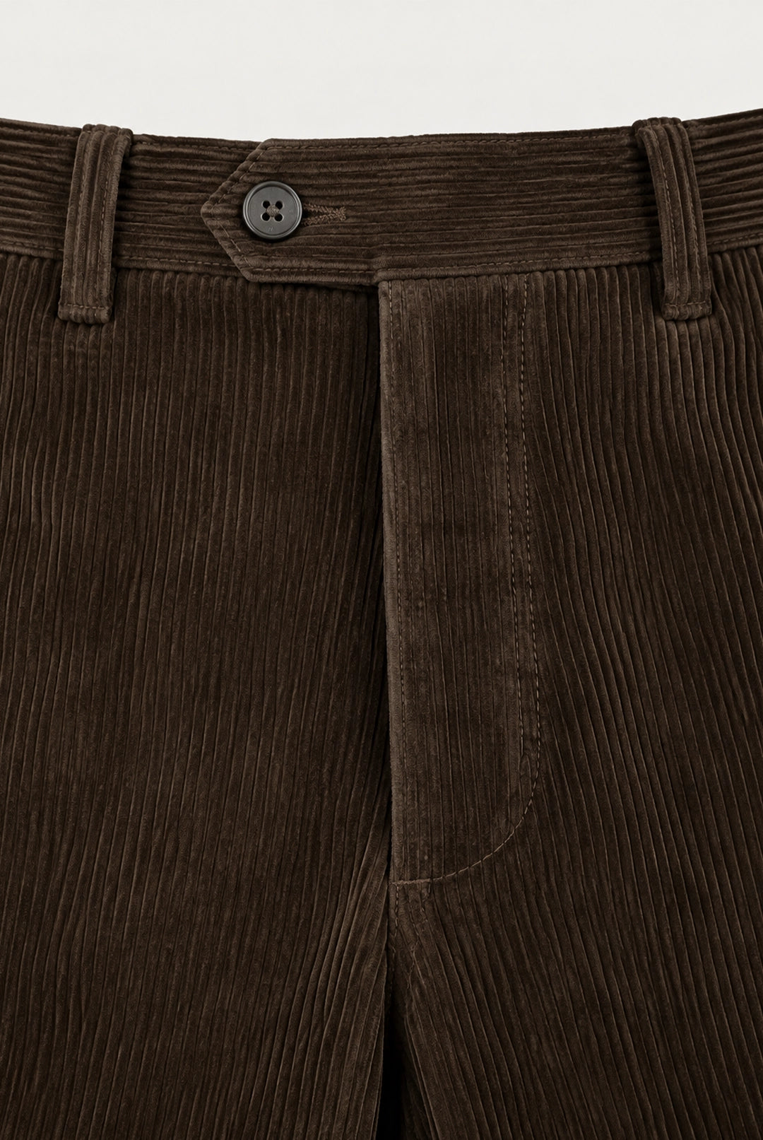 Straight Fit Corduroy Trousers - Brown