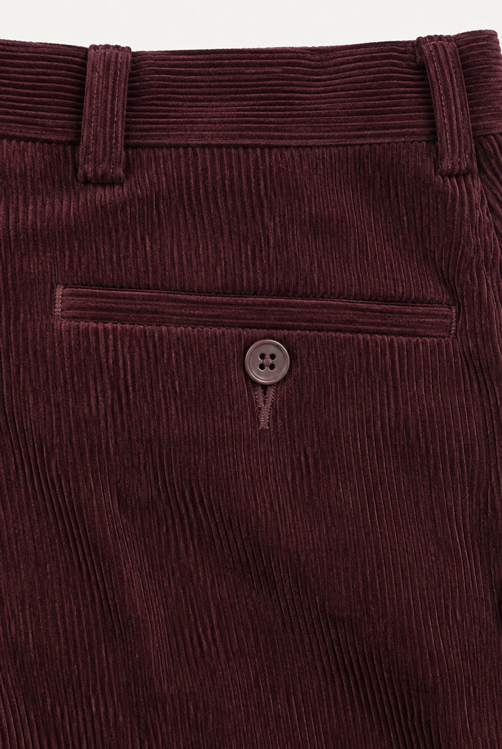 Straight Fit Corduroy Trousers - Wine