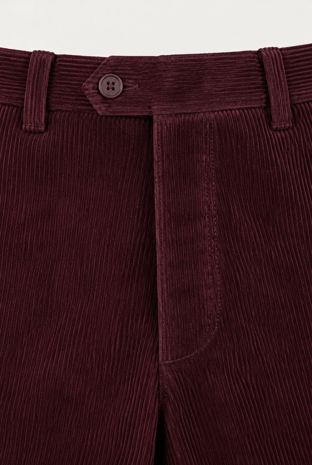 Straight Fit Corduroy Trousers - Wine