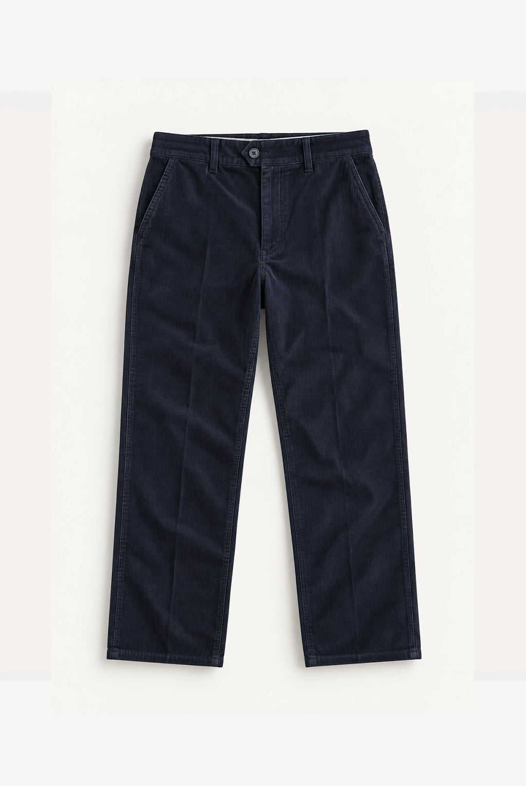 Straight Fit Corduroy Trousers - Navy