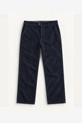 Straight Fit Corduroy Trousers - Navy
