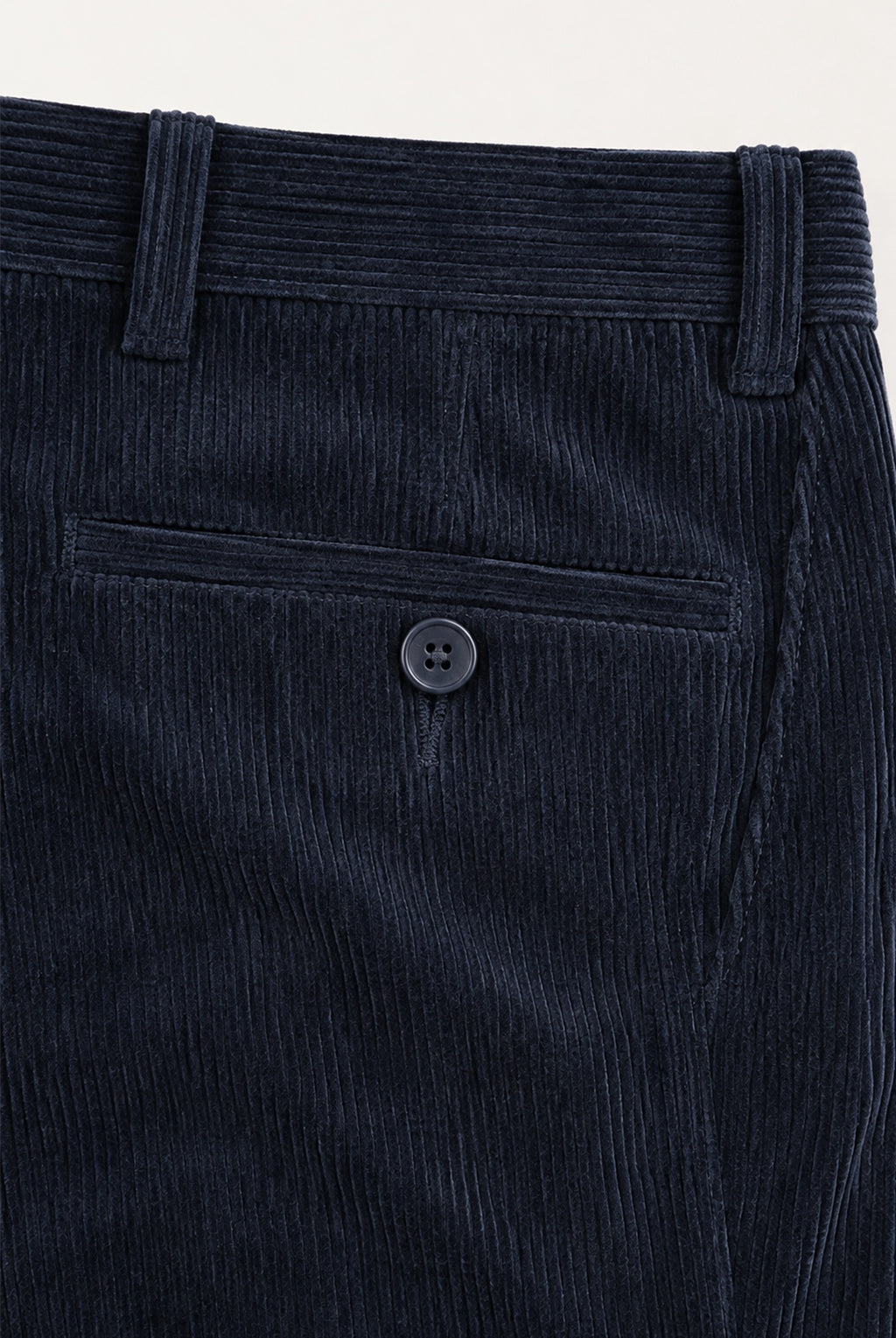 Straight Fit Corduroy Trousers - Navy