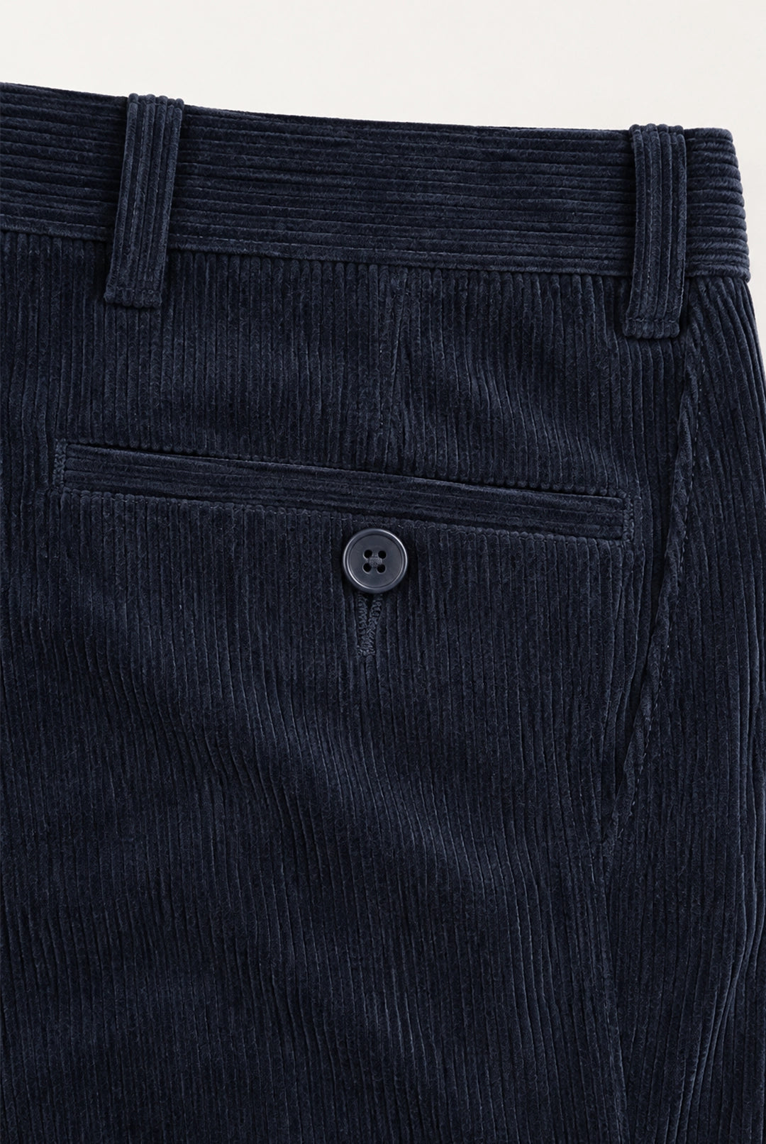 Straight Fit Corduroy Trousers - Navy