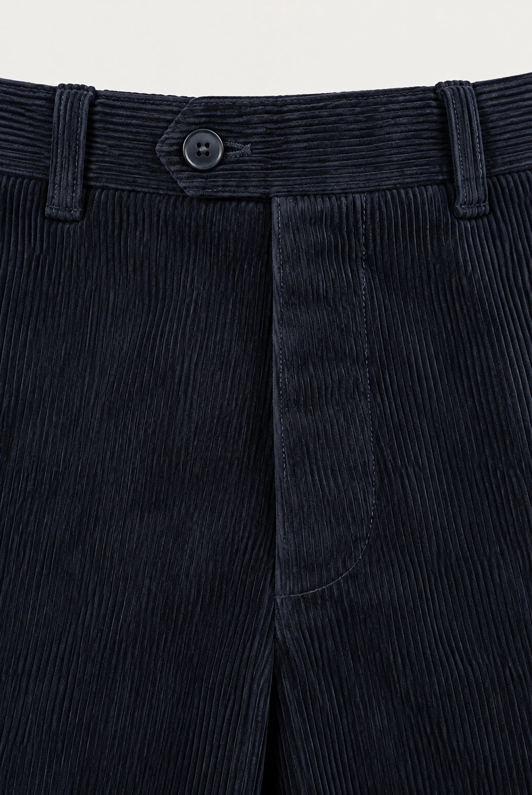 Straight Fit Corduroy Trousers - Navy