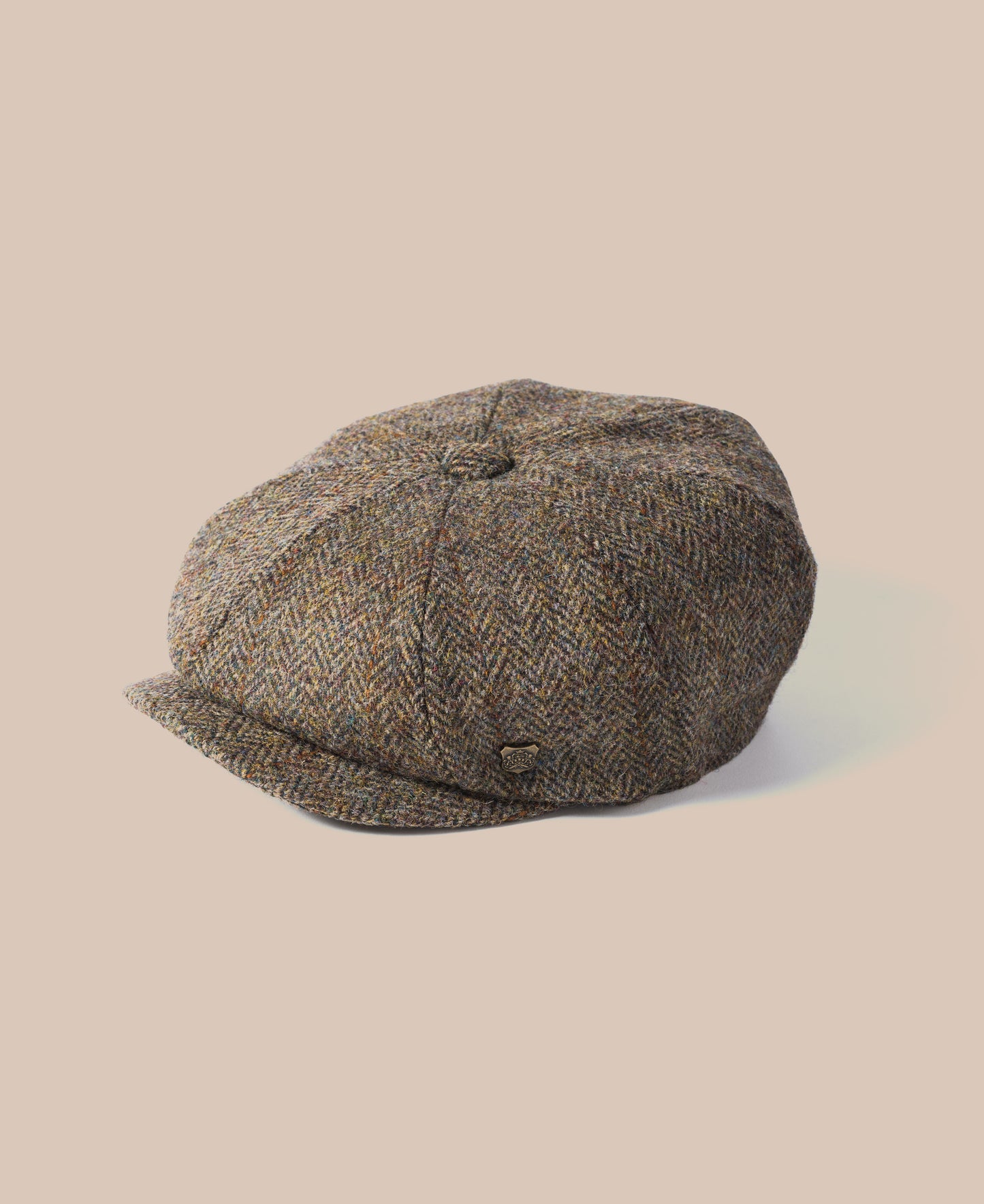 Harris Tweed Baker Boy Cap - Carloway Brown 2013