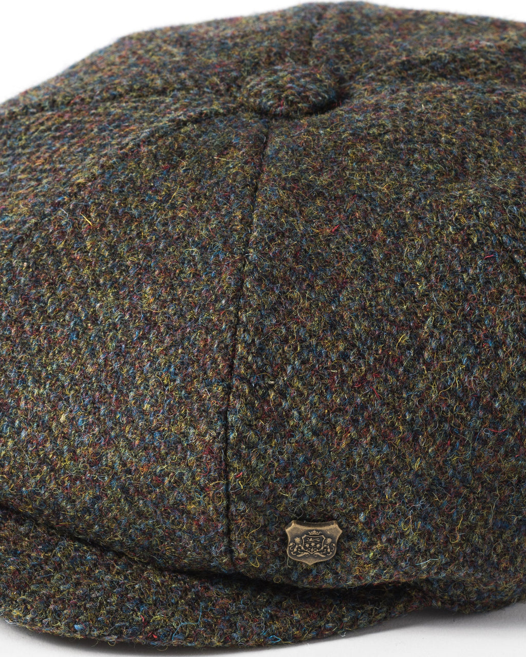 Harris Tweed Baker Boy Cap - Carloway Olive 2016