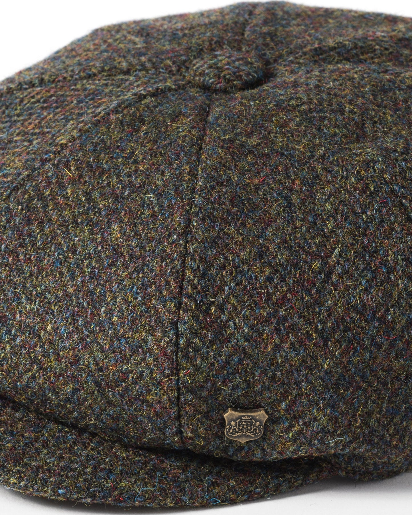 Harris Tweed Baker Boy Cap - Carloway Olive 2016