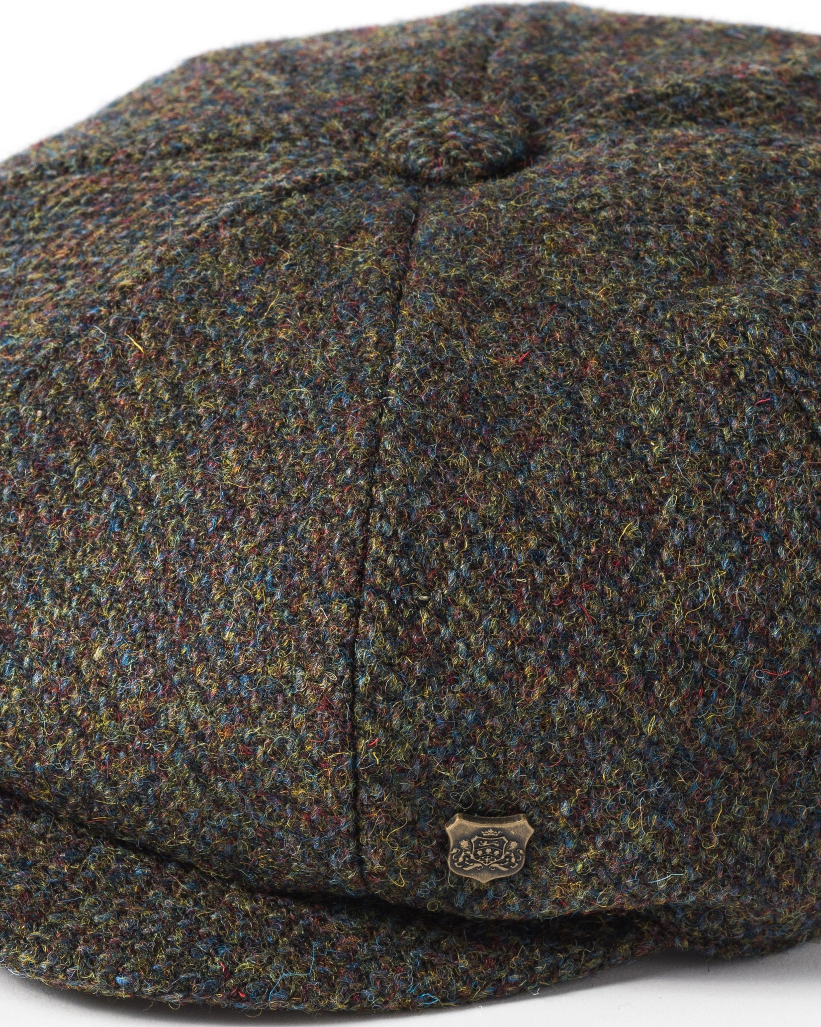 Harris Tweed Baker Boy Cap - Carloway Olive 2016