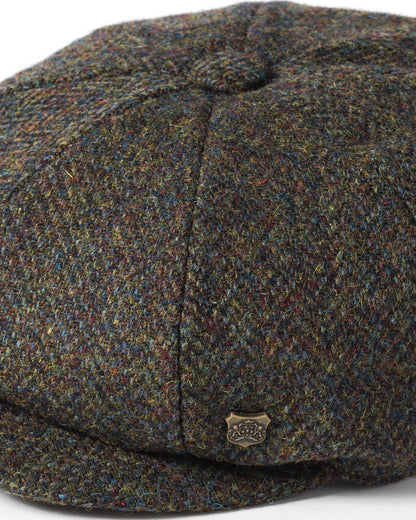 Harris Tweed Baker Boy Cap - Carloway Olive 2016