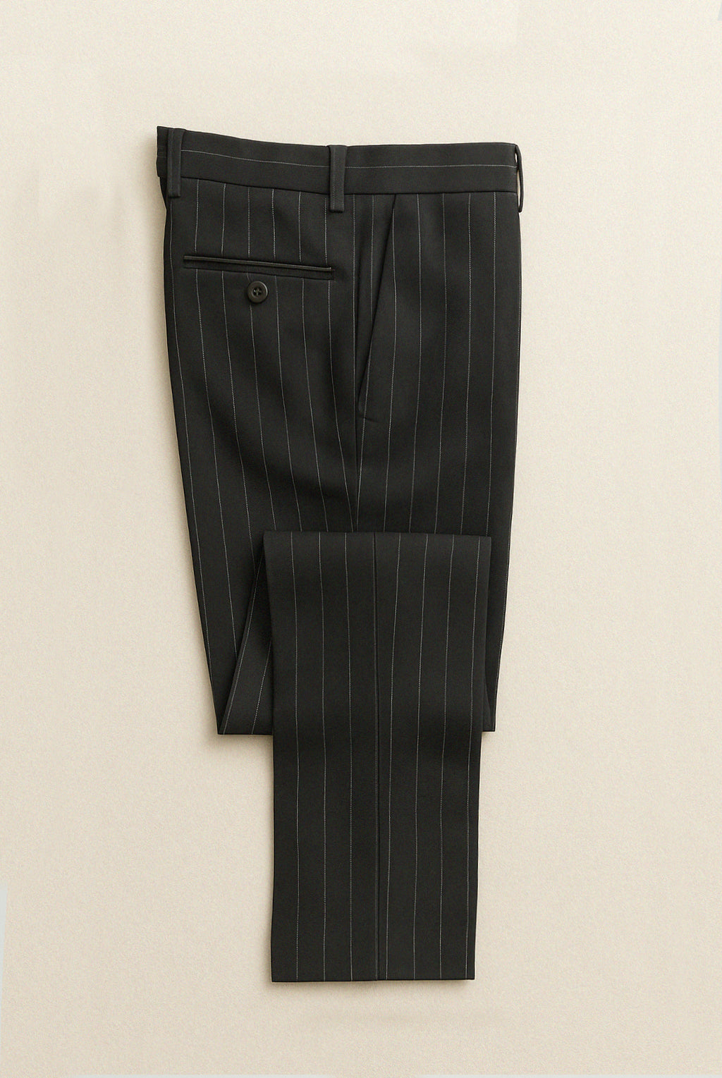 Black Pinstripe Double-Breasted Suit 2-Piece