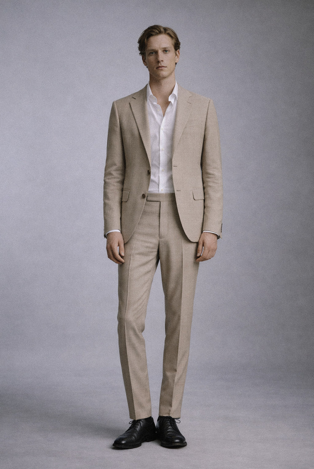 Stone Check Charlie Tailored fit Suit - Trousers