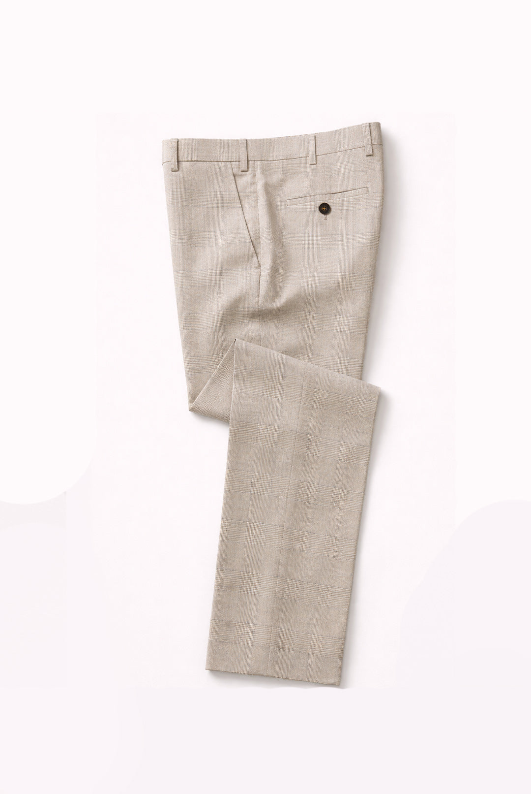 Stone Check Charlie Tailored fit Suit - Trousers