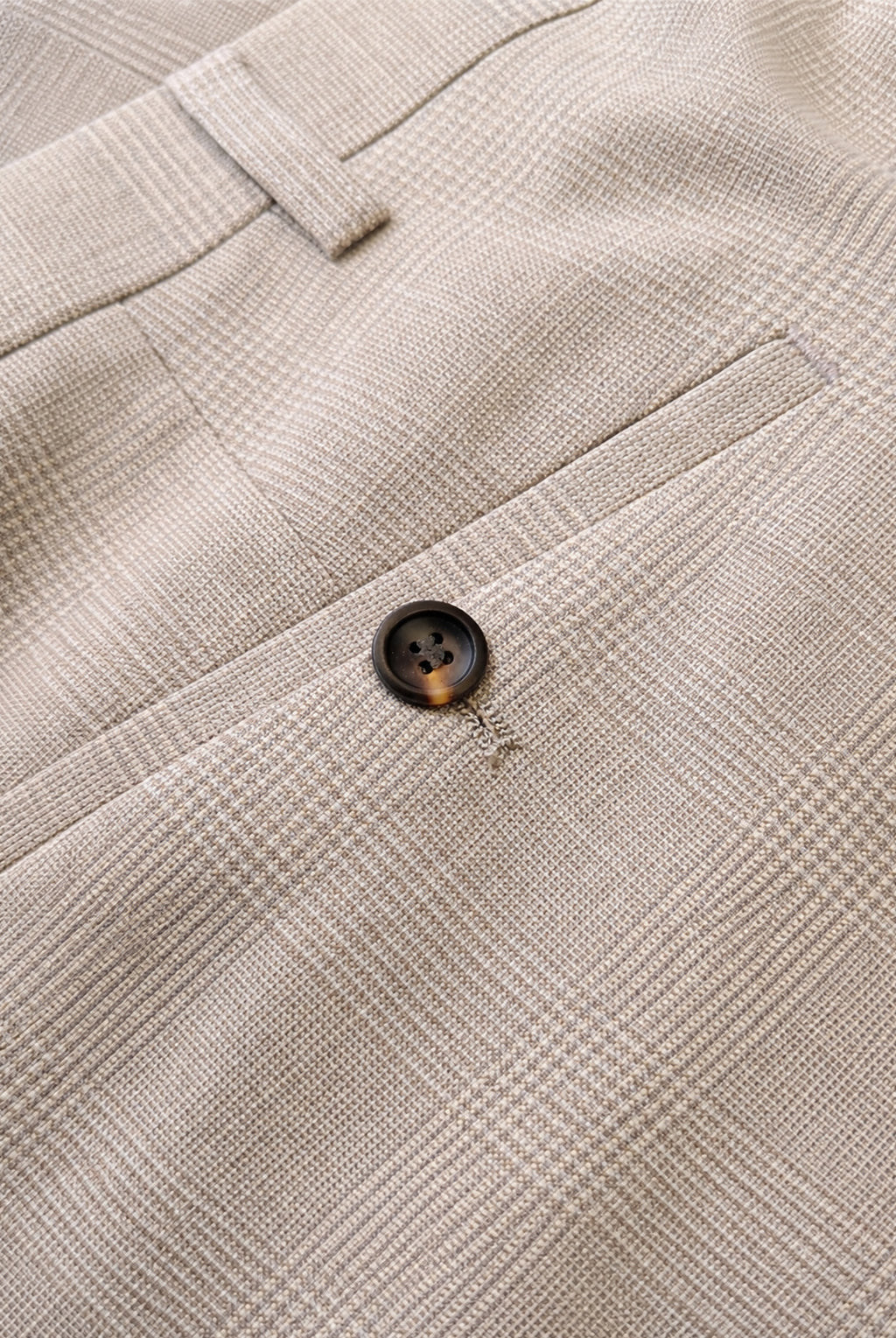 Stone Check Charlie Tailored fit Suit - Trousers