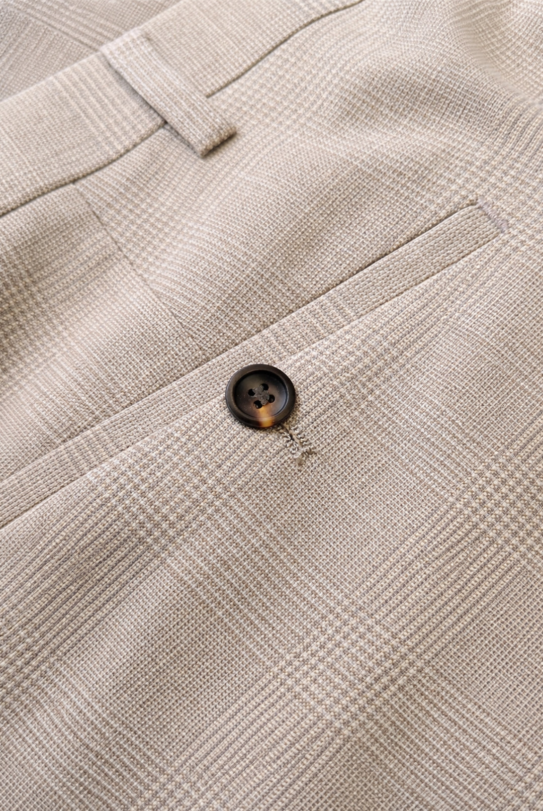 Stone Check Charlie Tailored fit Suit - Trousers