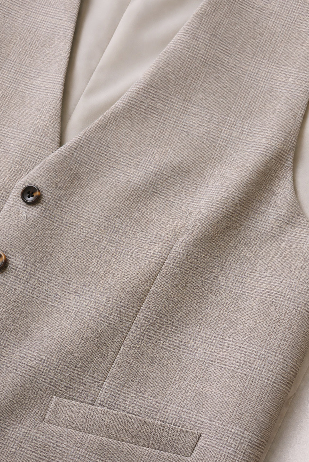 Stone Check Charlie Suit - Waistcoat