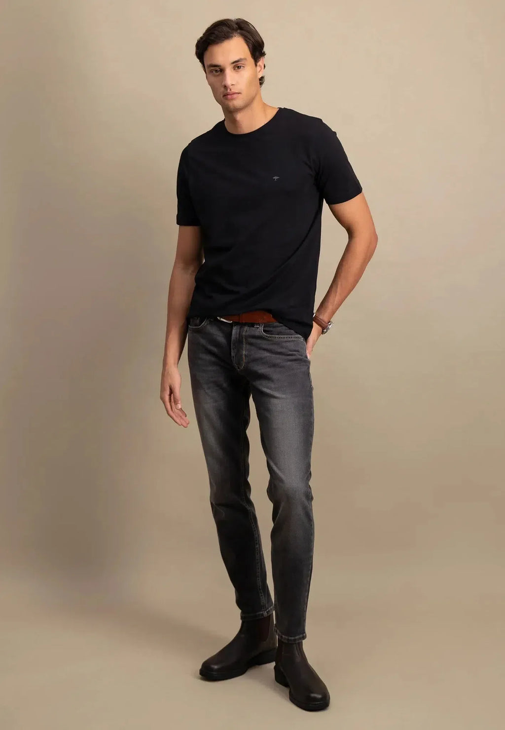 Crew-neck Tee Sustainable Cotton - Black