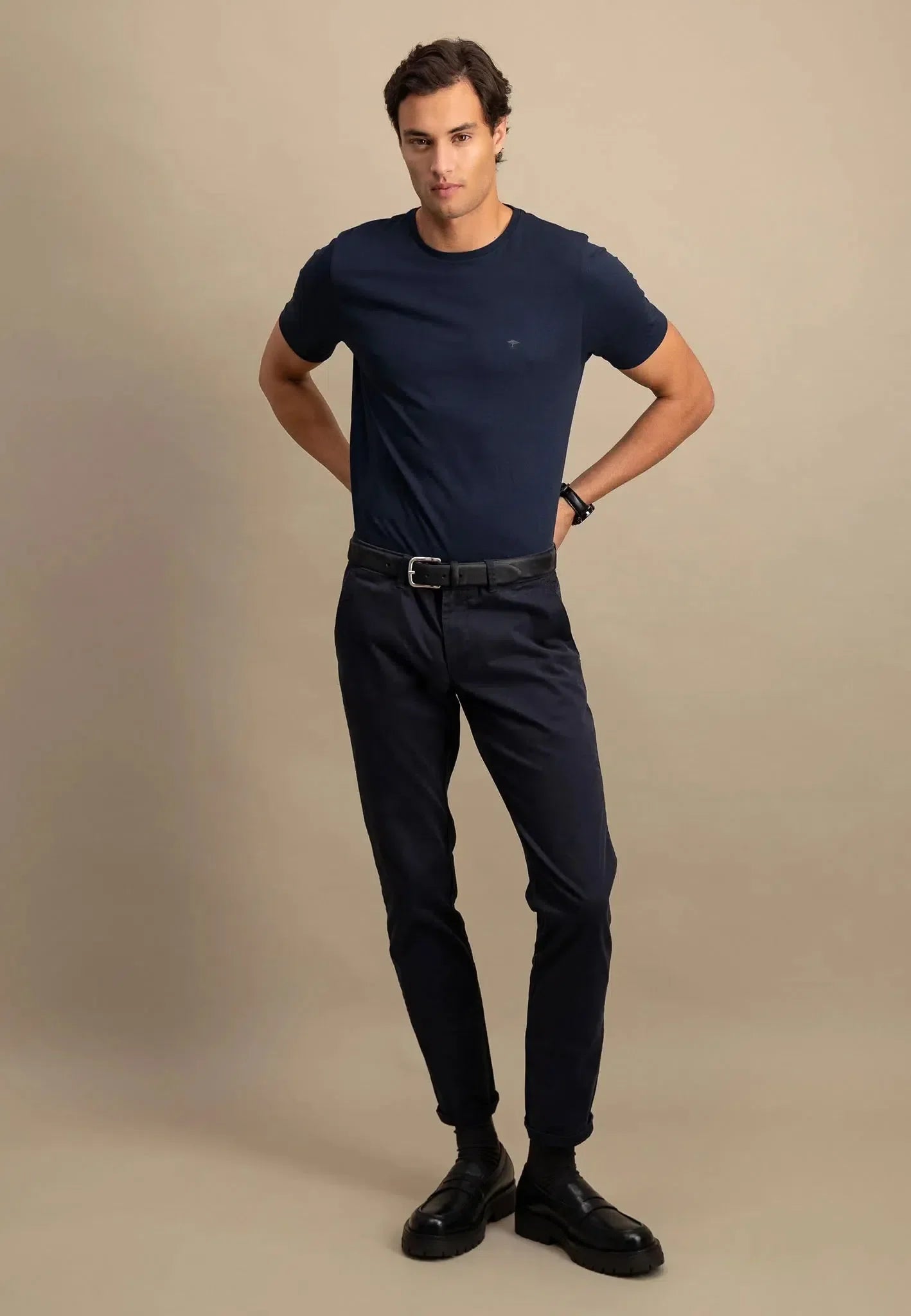 Crew-neck Tee Sustainable Cotton - Navy