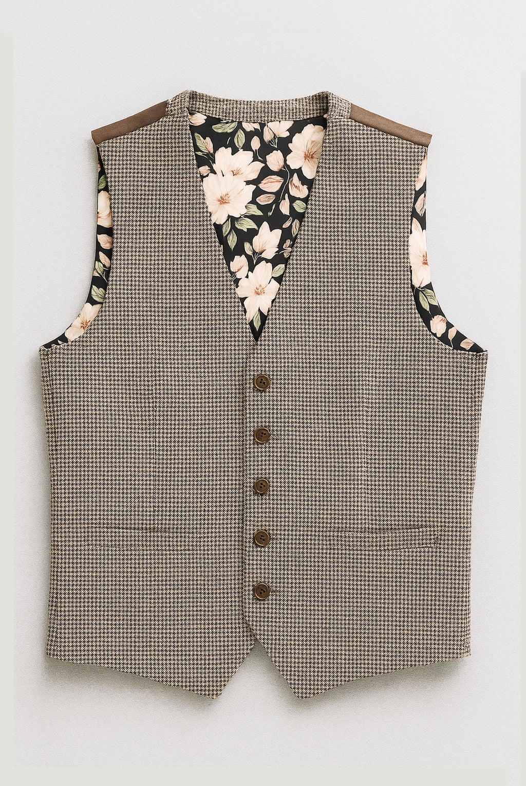 Cannon Brown Houndstooth 3 Piece Suit - Jacket