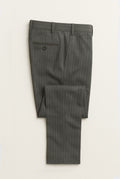 Cassius Dark Grey Pinstripe 3-Piece Suit - Trousers