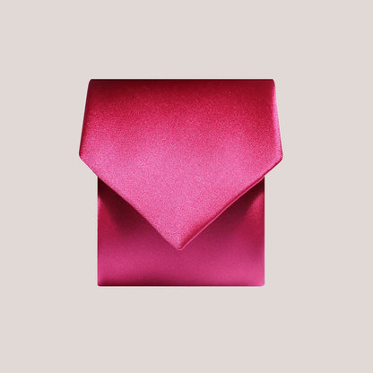 Slim Satin Tie - Cerise