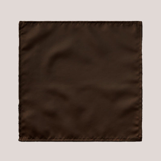 Plain Satin Hankie - Chocolate