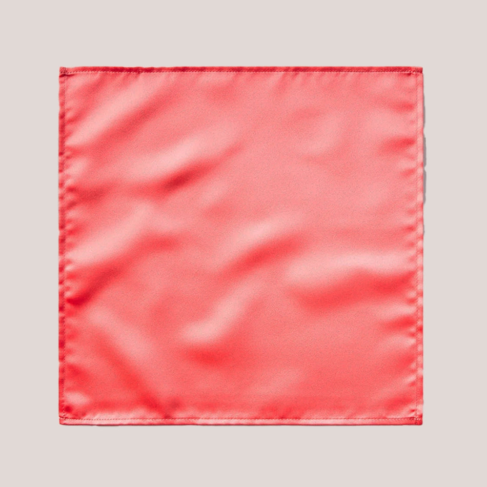 Plain Satin Hankie - Coral