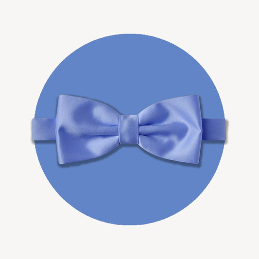 Satin Clip-On Bow Tie - Cornflower