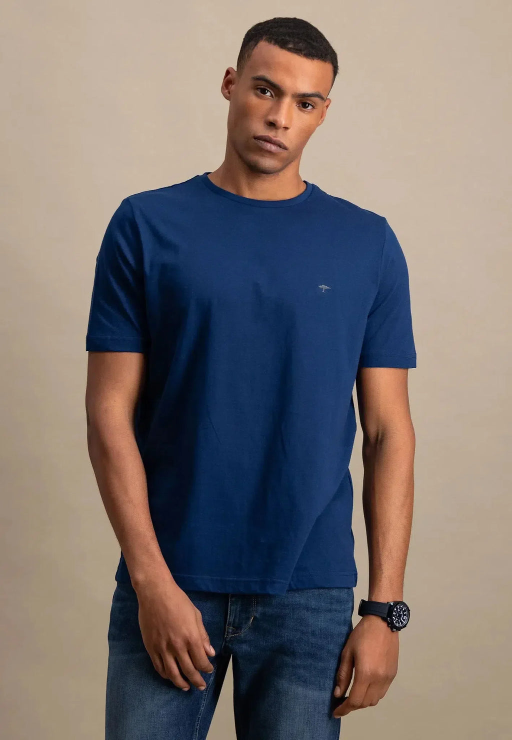 Crew-neck Tee Sustainable Cotton - Midnight Blue