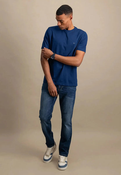 Crew-neck Tee Sustainable Cotton - Midnight Blue