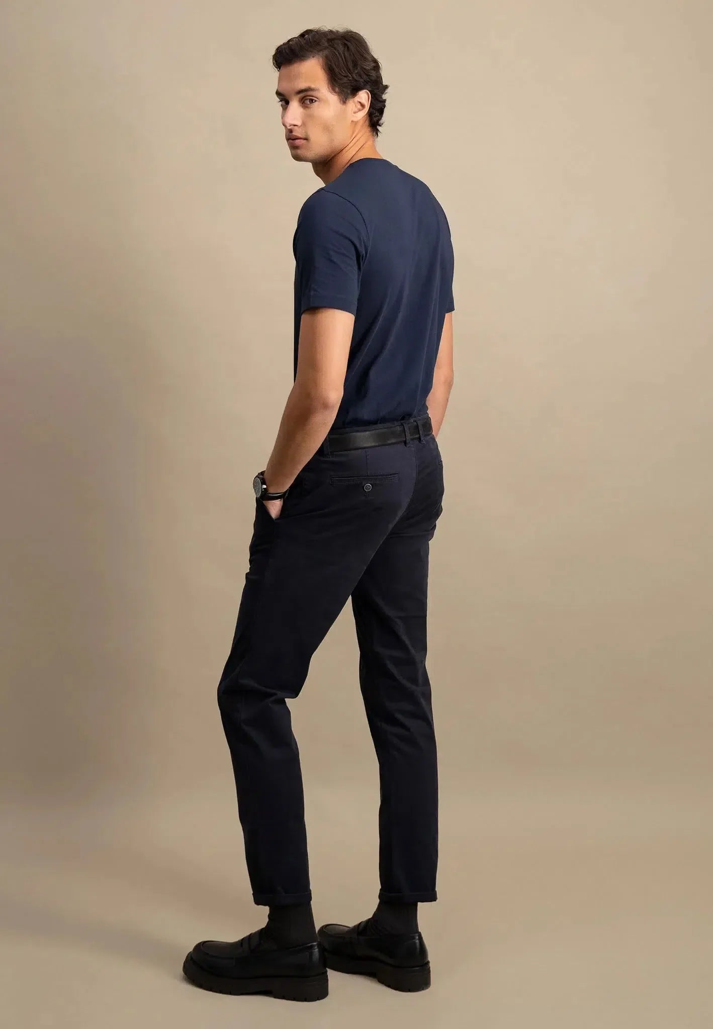 Crew-neck Tee Sustainable Cotton - Navy