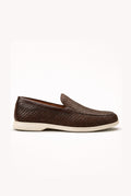 DAN Braided Leather Loafer - Cognac Brown