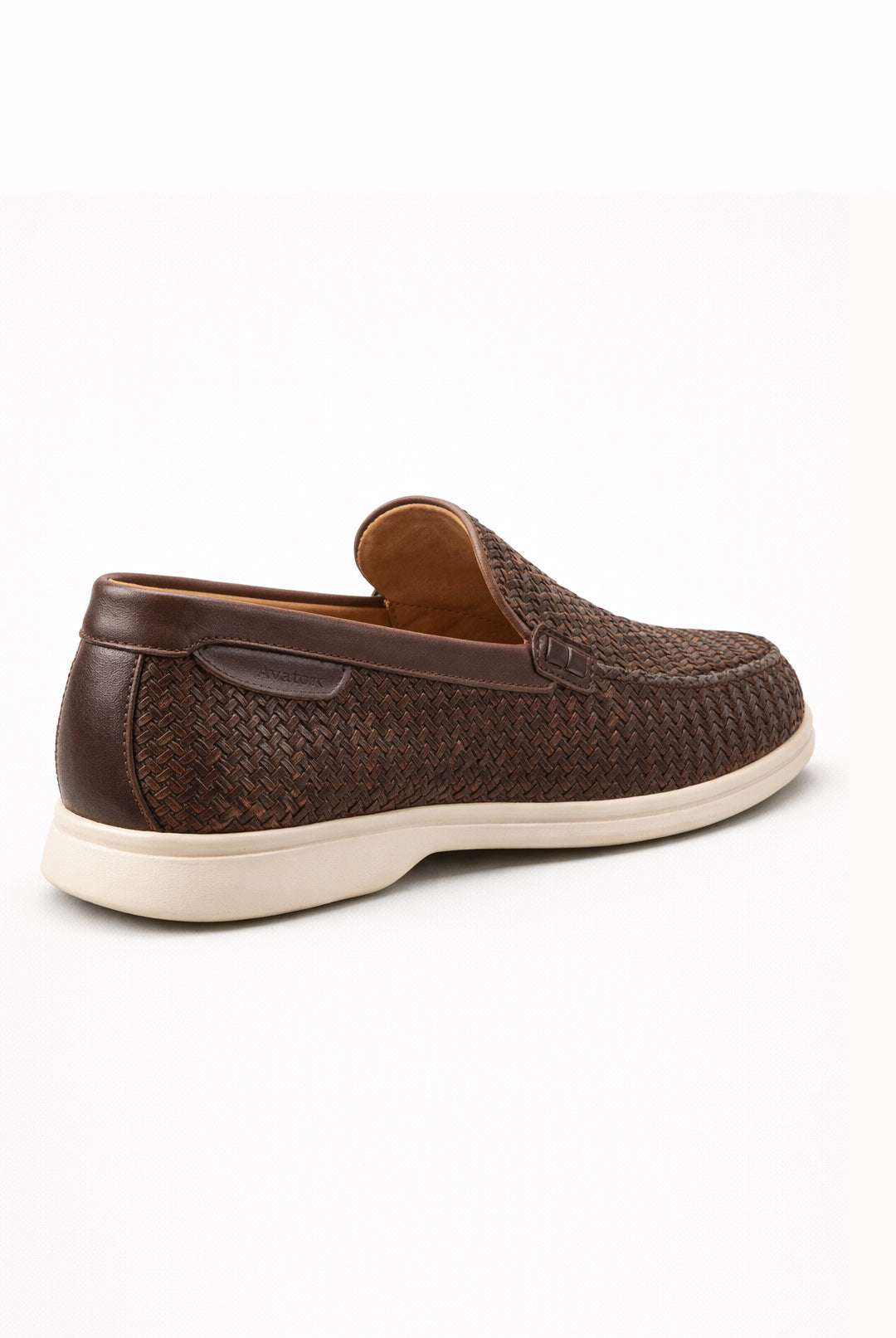 DAN Braided Leather Loafer - Cognac Brown