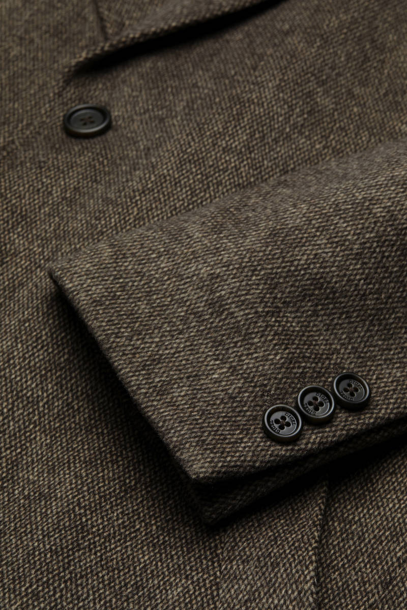 3/4 Length Wool Blend Luxury Overcoat with Zip-Out Panel