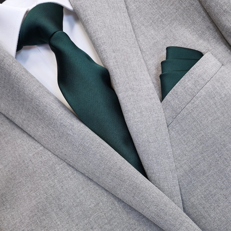 Dale Light Grey Tapered Stretch Fit Suit - Jacket
