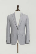 Dale Light Grey Tapered Stretch Fit Suit - Jacket