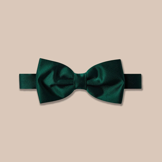 Satin Clip-On Bow Tie - Dark Bottle