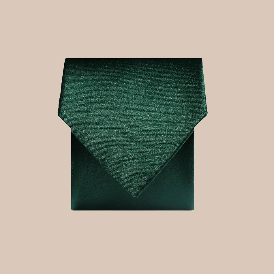 Plain Satin Tie - Dark Bottle