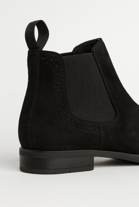 Douglas Chelsea Boot - Black Suede