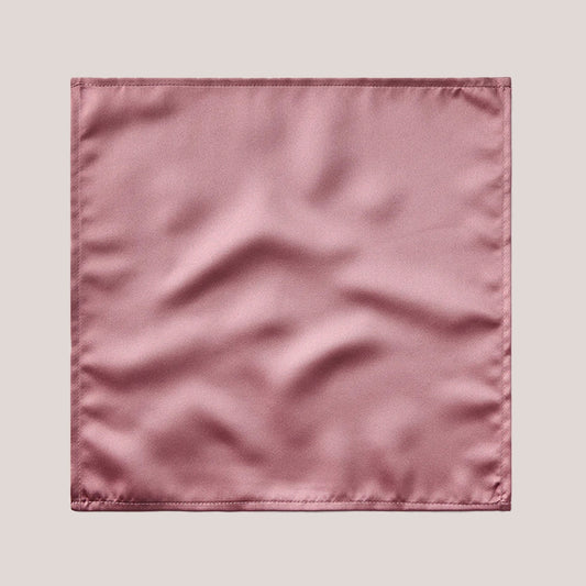 Plain Satin Hankie - Dusky Pink