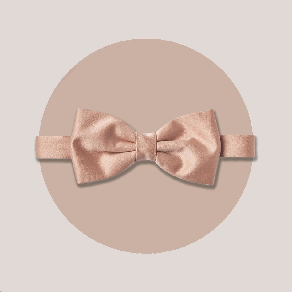 Satin Clip-On Bow Tie - Dusty Rose